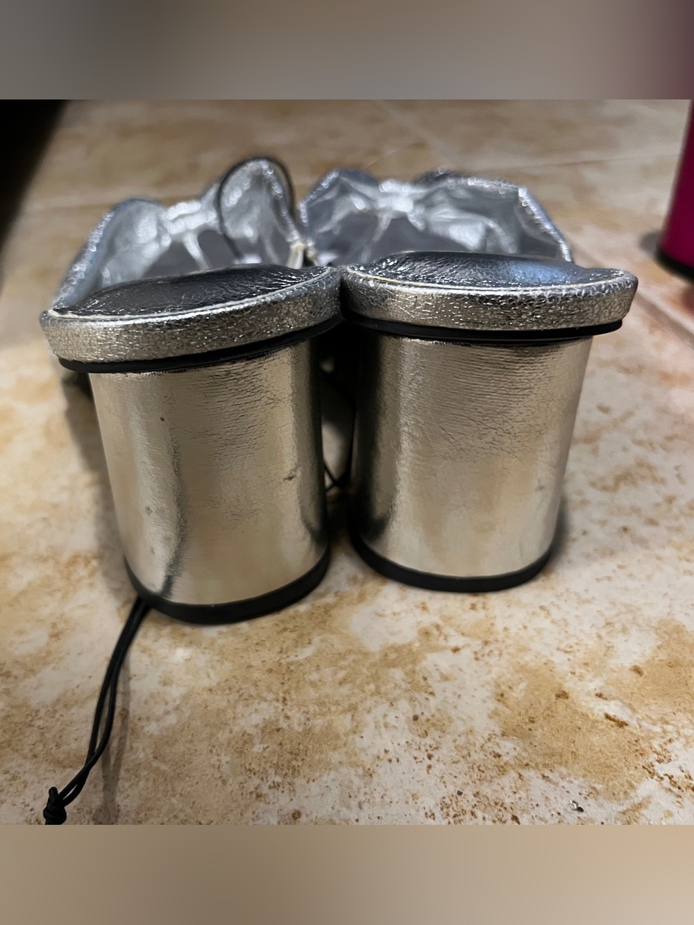 torrid Silver Metallic Square-Toe Thong Mules - Picture 4 of 4
